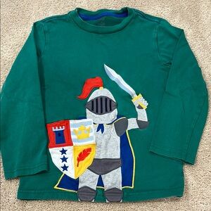 Gymboree Green Long Sleeve Tee with Knight Graphic